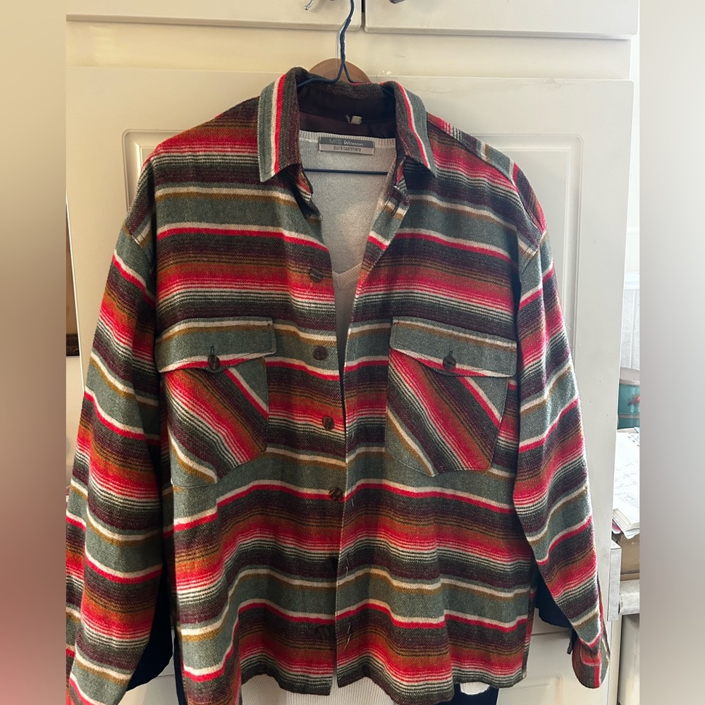 Vintage wool mens shirt M/L